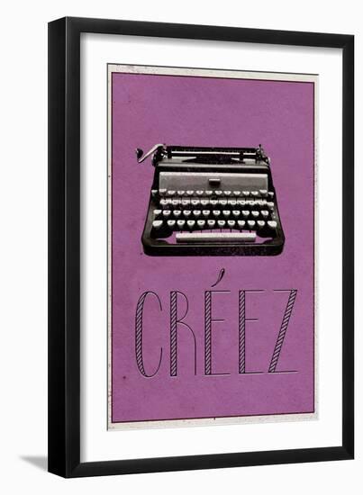 CREEZ (French -  Create)-null-Framed Premium Giclee Print