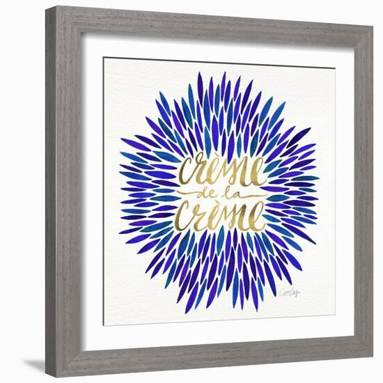 Crème de la Crème in Navy and Gold-Cat Coquillette-Framed Giclee Print