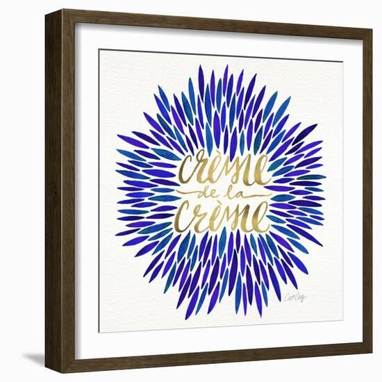 Crème de la Crème in Navy and Gold-Cat Coquillette-Framed Giclee Print