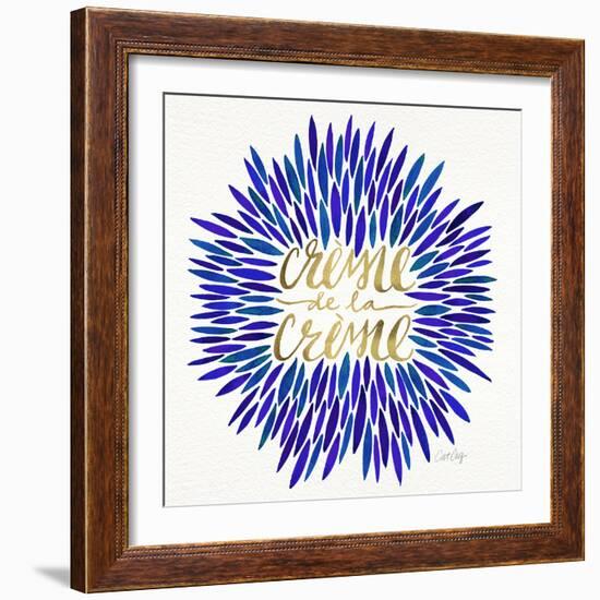 Crème de la Crème in Navy and Gold-Cat Coquillette-Framed Giclee Print