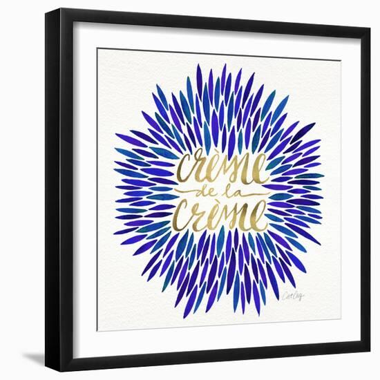 Crème de la Crème in Navy and Gold-Cat Coquillette-Framed Giclee Print