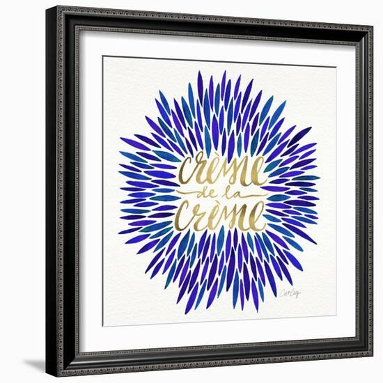 Crème de la Crème in Navy and Gold-Cat Coquillette-Framed Giclee Print