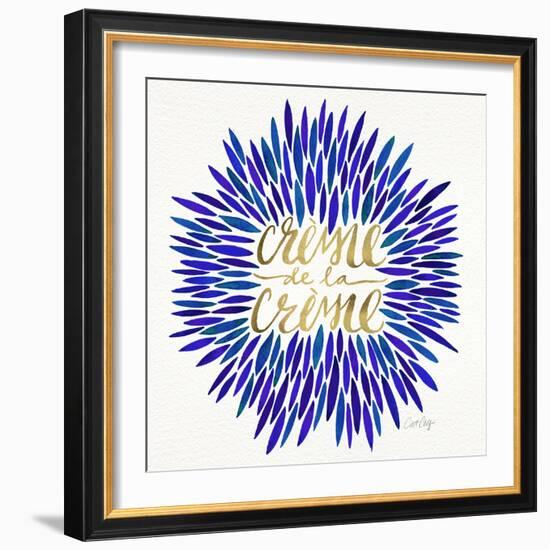 Crème de la Crème in Navy and Gold-Cat Coquillette-Framed Giclee Print