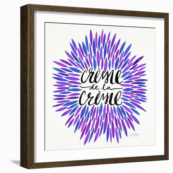 Crème de la Crème in Periwinkle-Cat Coquillette-Framed Giclee Print