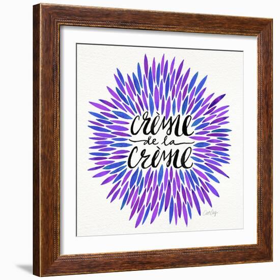 Crème de la Crème in Periwinkle-Cat Coquillette-Framed Giclee Print