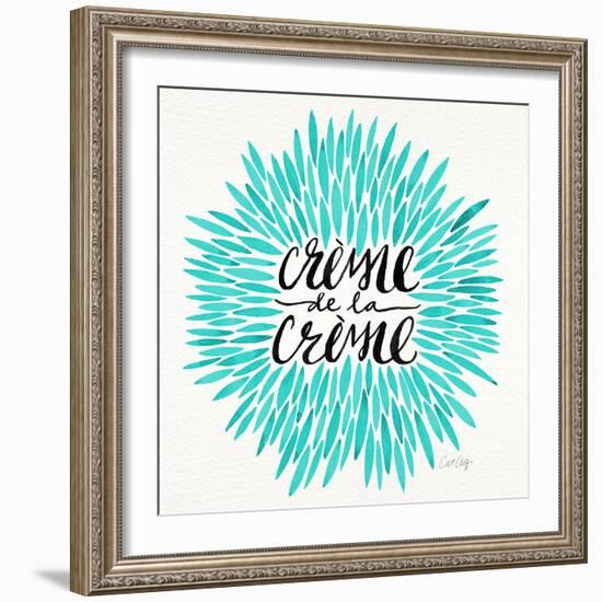 Crème de la Crème in Turquoise-Cat Coquillette-Framed Giclee Print