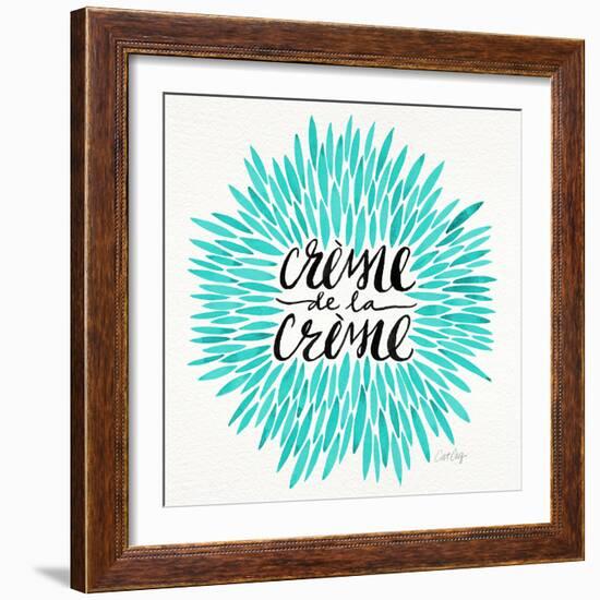 Crème de la Crème in Turquoise-Cat Coquillette-Framed Giclee Print