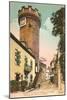 Crenelated Round Tower, Vichy-null-Mounted Art Print