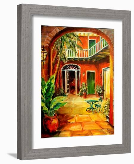 Creole Courtyard-Diane Millsap-Framed Art Print