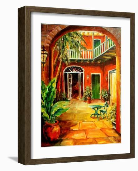 Creole Courtyard-Diane Millsap-Framed Art Print