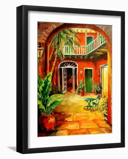 Creole Courtyard-Diane Millsap-Framed Art Print