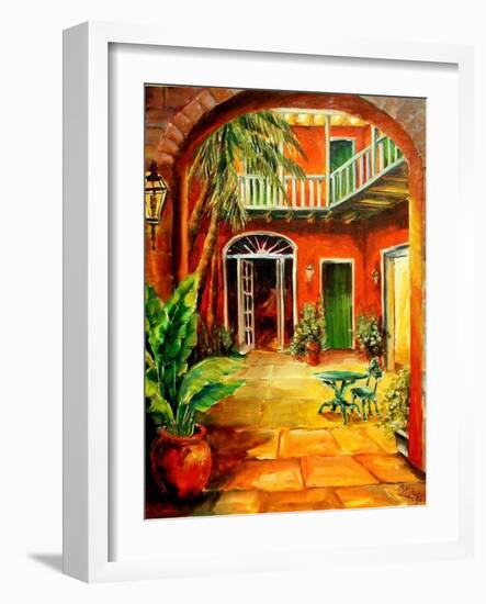 Creole Courtyard-Diane Millsap-Framed Art Print