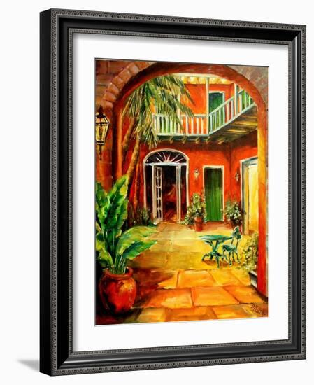 Creole Courtyard-Diane Millsap-Framed Art Print