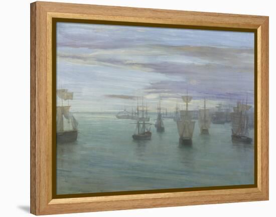 Crepuscule in Flesh Colour and Green: Valparaiso-James Abbott McNeill Whistler-Framed Premier Image Canvas