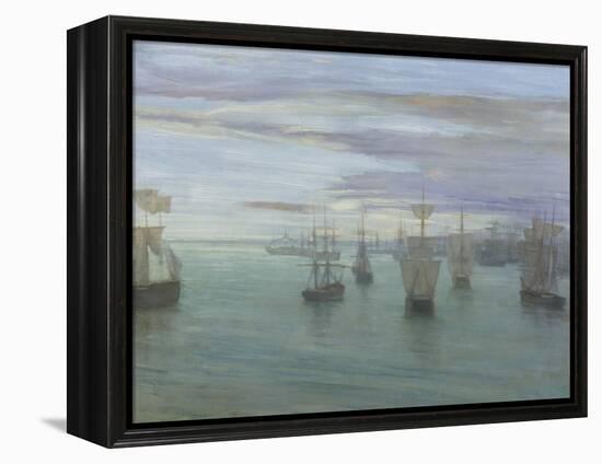 Crepuscule in Flesh Colour and Green: Valparaiso-James Abbott McNeill Whistler-Framed Premier Image Canvas