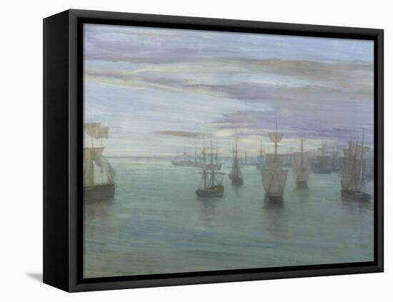 Crepuscule in Flesh Colour and Green: Valparaiso-James Abbott McNeill Whistler-Framed Premier Image Canvas