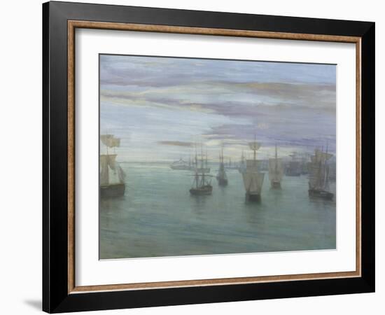 Crepuscule in Flesh Colour and Green: Valparaiso-James Abbott McNeill Whistler-Framed Giclee Print