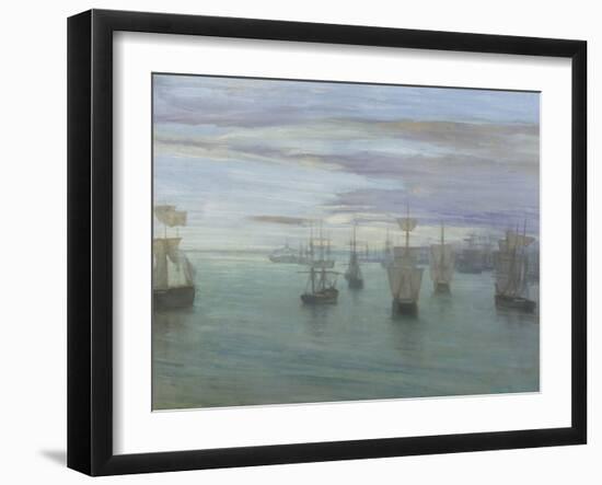 Crepuscule in Flesh Colour and Green: Valparaiso-James Abbott McNeill Whistler-Framed Giclee Print