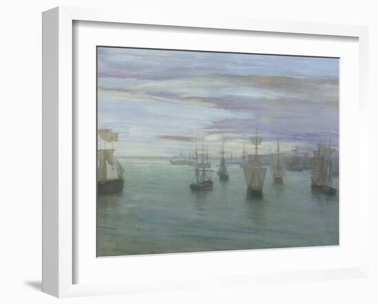 Crepuscule in Flesh Colour and Green: Valparaiso-James Abbott McNeill Whistler-Framed Giclee Print