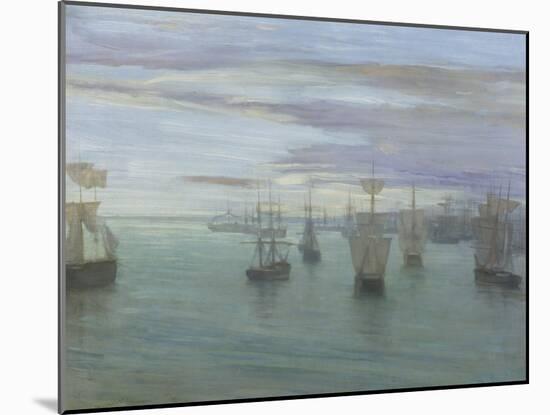 Crepuscule in Flesh Colour and Green: Valparaiso-James Abbott McNeill Whistler-Mounted Giclee Print