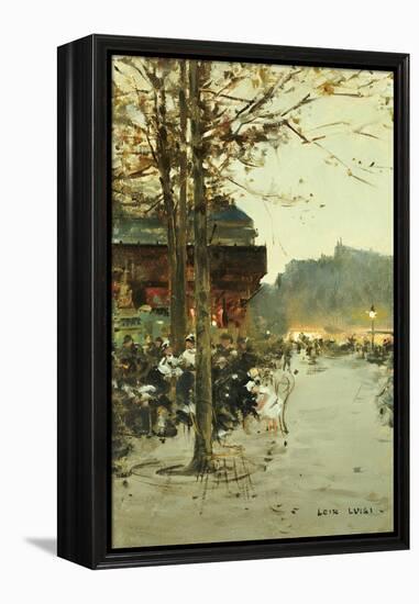 Crepuscule, Place de la Republique-Luigi Loir-Framed Premier Image Canvas