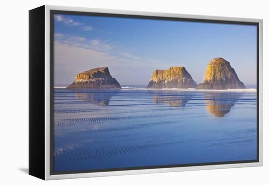 Crescent Beach along Ecola State Park, Oregon Coast, Pacific Ocean-Craig Tuttle-Framed Premier Image Canvas