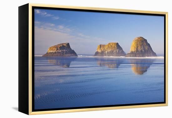 Crescent Beach along Ecola State Park, Oregon Coast, Pacific Ocean-Craig Tuttle-Framed Premier Image Canvas