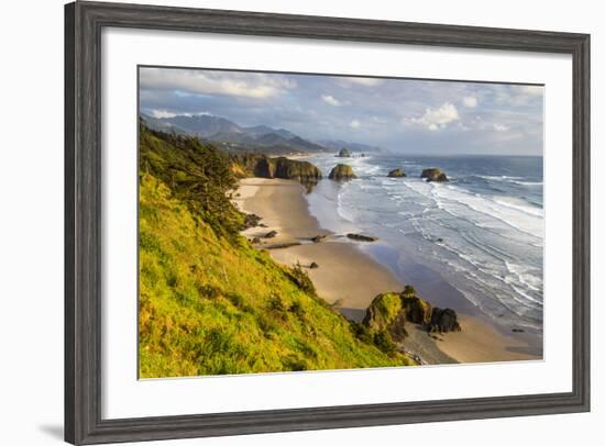 Crescent Beach at Ecola State Park in Cannon Beach, Oregon, USA-Chuck Haney-Framed Photographic Print