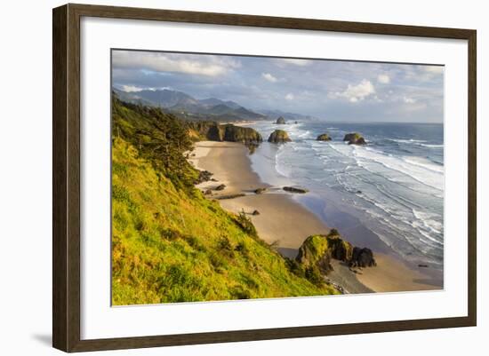 Crescent Beach at Ecola State Park in Cannon Beach, Oregon, USA-Chuck Haney-Framed Photographic Print