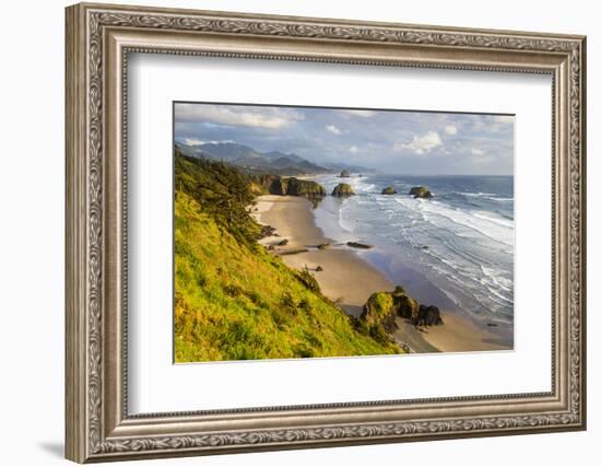 Crescent Beach at Ecola State Park in Cannon Beach, Oregon, USA-Chuck Haney-Framed Photographic Print