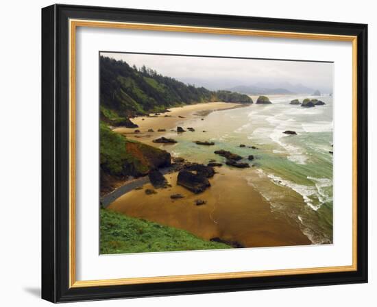 Crescent Beach from Ecola State Park, Oregon, USA-Michel Hersen-Framed Photographic Print