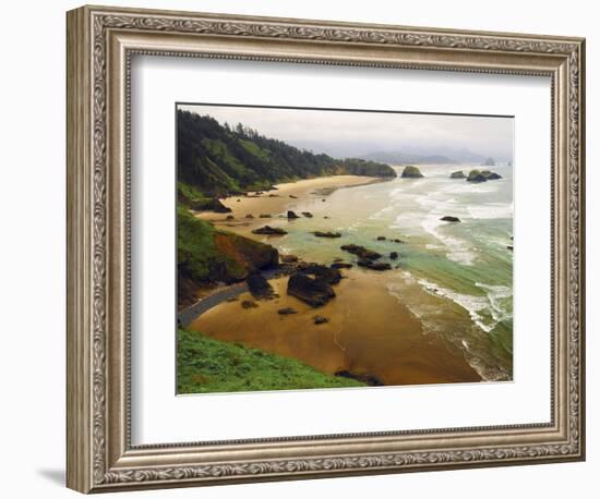 Crescent Beach from Ecola State Park, Oregon, USA-Michel Hersen-Framed Photographic Print