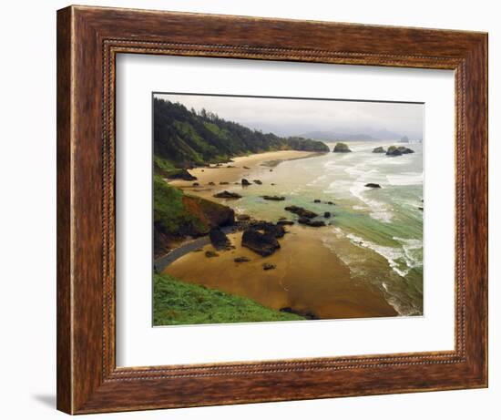 Crescent Beach from Ecola State Park, Oregon, USA-Michel Hersen-Framed Photographic Print