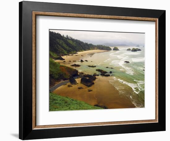 Crescent Beach from Ecola State Park, Oregon, USA-Michel Hersen-Framed Photographic Print