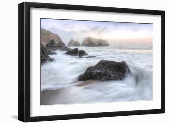 Crescent Beach Waves 2-Alan Blaustein-Framed Photographic Print