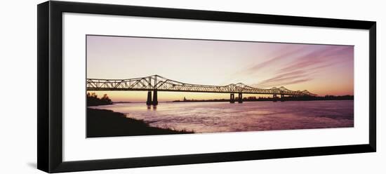 Crescent City Connection Bridge, Mississippi River, Natchez, Mississippi, USA-null-Framed Photographic Print
