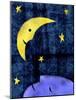 Crescent moon and sleeping man-Harry Briggs-Mounted Giclee Print