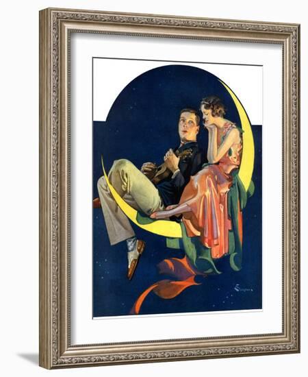 "Crescent Moon Couple,"June 14, 1930-Elbert Mcgran Jackson-Framed Giclee Print