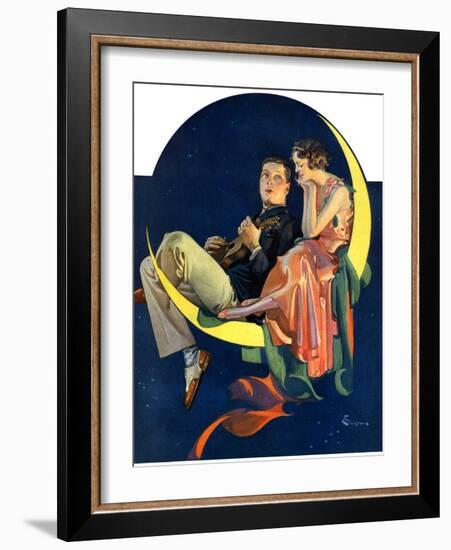 "Crescent Moon Couple,"June 14, 1930-Elbert Mcgran Jackson-Framed Giclee Print