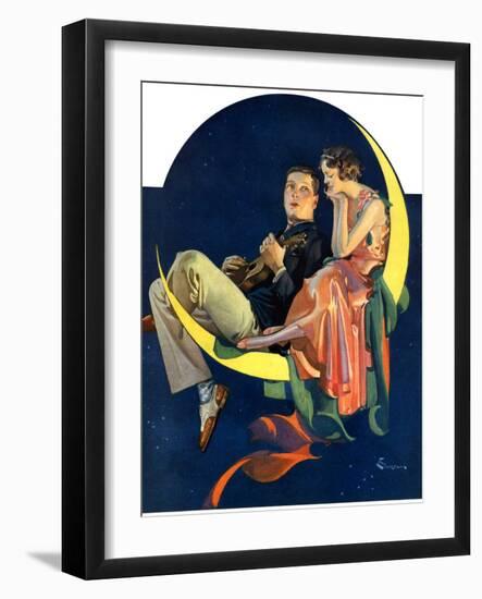 "Crescent Moon Couple,"June 14, 1930-Elbert Mcgran Jackson-Framed Premium Giclee Print