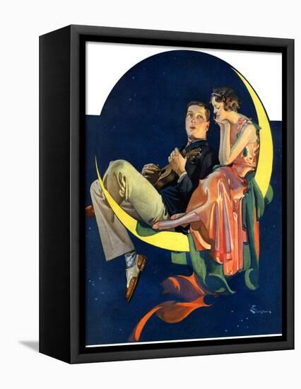 "Crescent Moon Couple,"June 14, 1930-Elbert Mcgran Jackson-Framed Premier Image Canvas