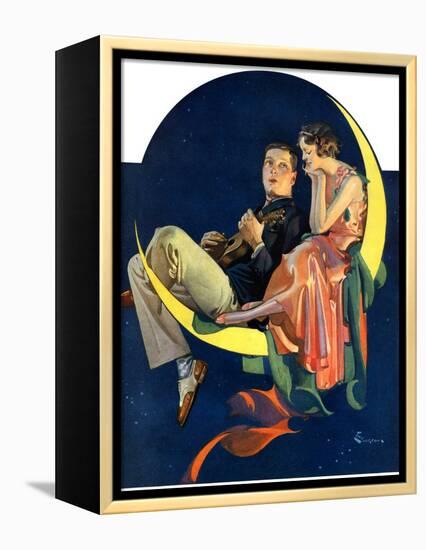 "Crescent Moon Couple,"June 14, 1930-Elbert Mcgran Jackson-Framed Premier Image Canvas