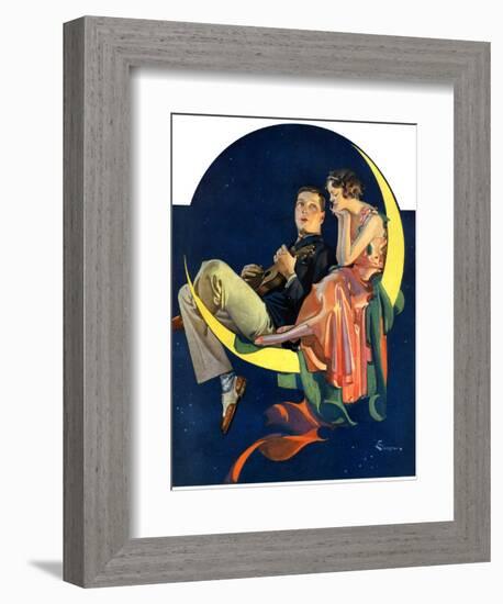 "Crescent Moon Couple,"June 14, 1930-Elbert Mcgran Jackson-Framed Premium Giclee Print