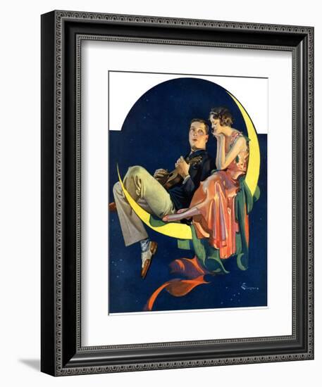 "Crescent Moon Couple,"June 14, 1930-Elbert Mcgran Jackson-Framed Premium Giclee Print