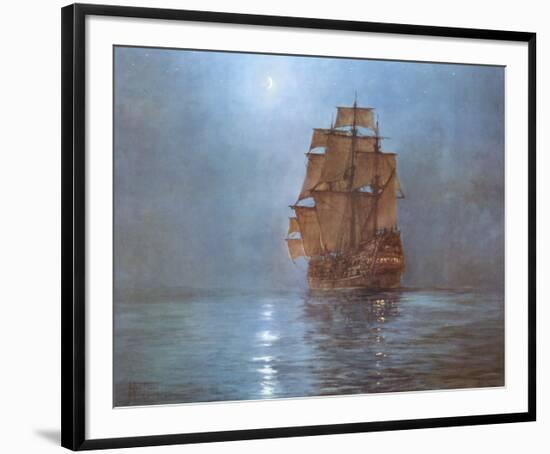 Crescent Moon-Montague Dawson-Framed Art Print