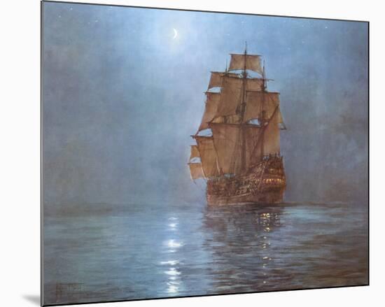 Crescent Moon-Montague Dawson-Mounted Art Print