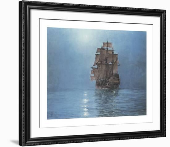 Crescent Moon-Montague Dawson-Framed Premium Giclee Print