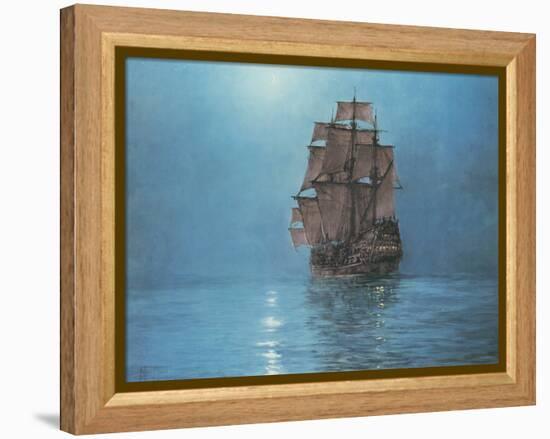 Crescent Moon-Montague Dawson-Framed Stretched Canvas