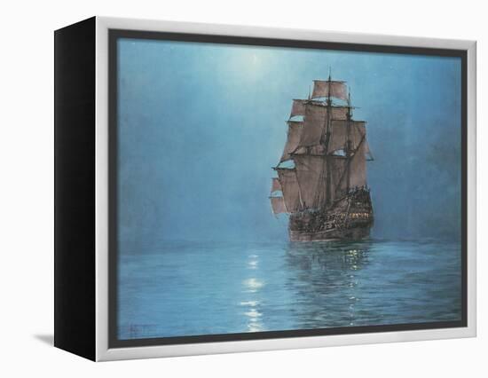 Crescent Moon-Montague Dawson-Framed Stretched Canvas