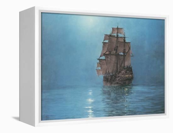 Crescent Moon-Montague Dawson-Framed Stretched Canvas